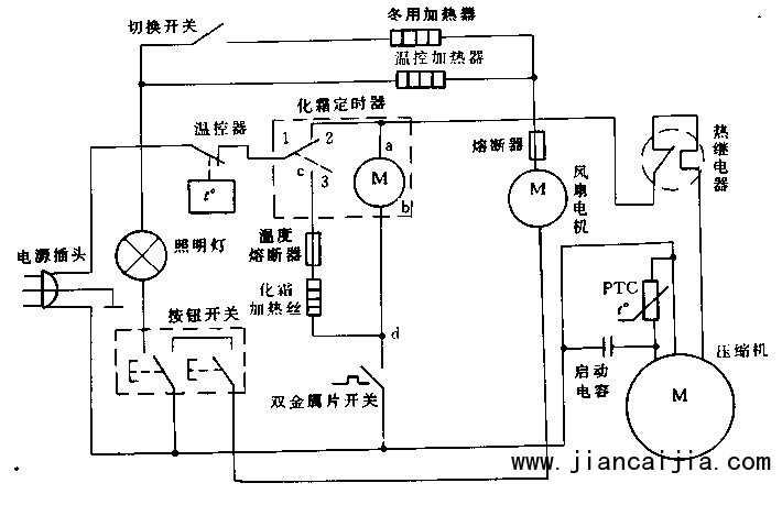 伊莱克斯冰箱不停机的解决方法_电路图分享